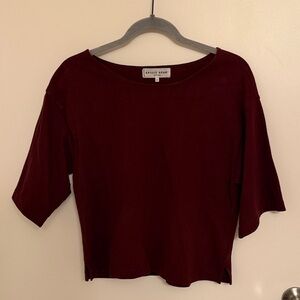 Apiece Apart Maroon Short Sleeve Tee